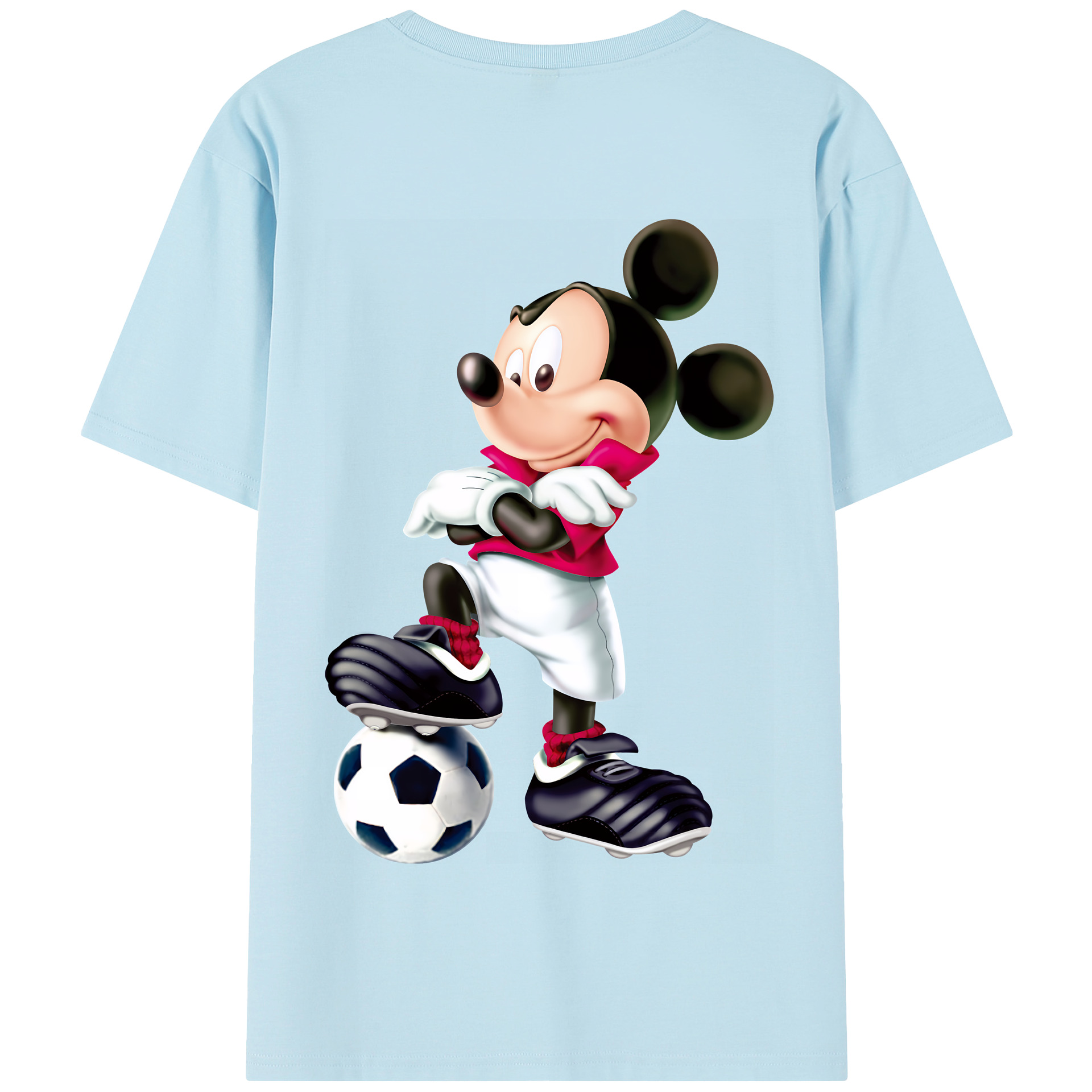 （画像用） ミッキーマウス Mickey Mouse 綿100％半袖Tシャツ（背面プリント）